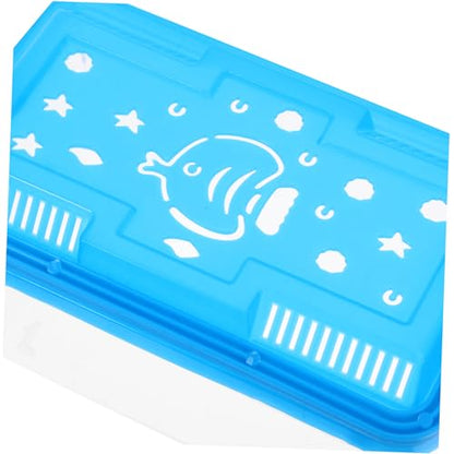 YARNOW 4Pcs Miniature Handheld Aquarium Box for Small Pets Plastic Fish Breeding Container with Convenient Handle for Turtles Hamsters Reptiles and Small Fish