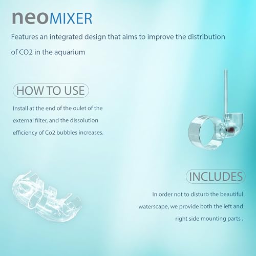 Aquario Neo Mixer - CO2 Diffuser for Neo Flow Lily Pipes, Efficient CO2 Dissolution, Easy Maintenance and Installation - Medium, 13mm 12/16mm - size: Medium [1/2" (12/16MM)]