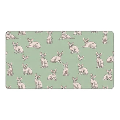 Large Computer Keyboard Mat Sphynx Cats Hairless Naked Cat, Non Slip Gaming Mousepad Office Desk Protection - color: Pattern (160), size: 29.5L x 15.8W inches