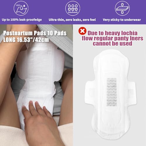 Postpartum Essentials Recovery Kit for New Moms, 16 Pcs Perineal Care Set with Peri Bottle, Disposable Underwear, Postpartum Pads & Cooling Pad Liners, Hospital Bag Essentials - size: 4-ln-1