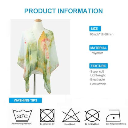 Xyueanlo Fashion Scarves for Women Lightweight Elegant Scarf Sunscreen Wraps Shawls - color: Nymphaea Green