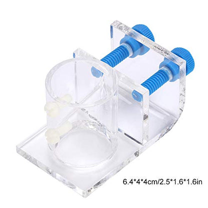 2 PCS Acrylic Aquarium Pipe Clip Clamp Holder, Transparent Acrylic Water Tube Soft Pipe Fixture for Fish Tank Aquarium Holding Doing Pump Soft Hose (Single Hole) - size: Single Hole