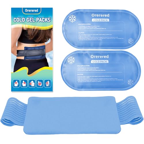 Reusable Cold Ice Packs for Injuries, 3-Piece Set Cold Gel Ice Wrap for Injury Recovery, Alleviate Joint and Muscle Pain (3pcs-Blue) - color: 3pcs-blue
