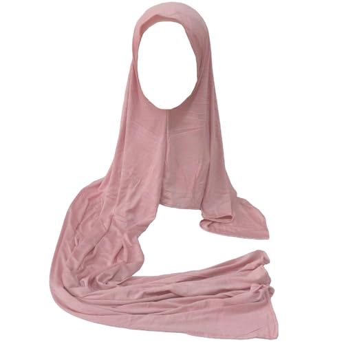 Premium Instant Hijab Scarf Cotton Hijabs For Women Soft Head Wraps, Ready to wear hijab, Abaya, Instant hijabs - color: Pink