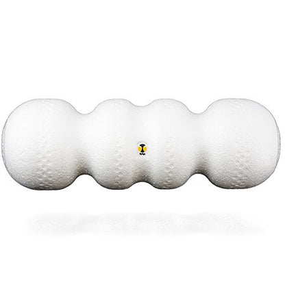 Rollga LITE - High Density Foam Roller for Exercise & Back Pain, 18 inches | Patented Grooves Protect Spine & Bone, Bumps Reach Deeper, Design Mimics Hands-On Massage, Increase Flexibility 22% - color: White