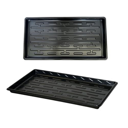 Shallow 1020 Nursery Flat Trays -10 Pack, 1.8" Height, Specialized for Holding 72-Cell Plug Seedling Trays, No Holes, Ideal for Seed Starting and Planting - size: shallow tray 10 pack