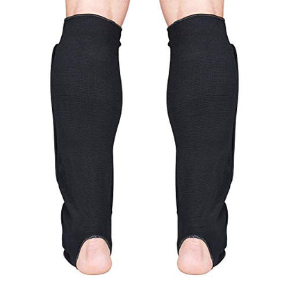 Kickboxing, Muay Thai MMA Martial Arts Shin Guards, Instep Guard Sparring Protective Leg Shin Foam Kick Pads for Kids and Adults - size: X-Large