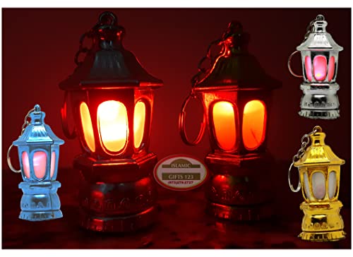 SOLUSTRE 40Pcs Keychain Lantern Portable Mini Led Keychain Light Palace Lights for Ramadan Decoration Clip-on Keyring Lamp for Camping Outdoor Activities Home Use Emergencies Gift