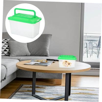 DECHOUS Handheld Pet Storage Box Transparent Turtle Habitat Fish Tank Lightweight Reptile Carrier for Hamsters Goldfish Turtles Versatile Easy to Optimal Airflow