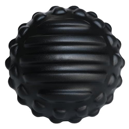 Massage Ball for Deep Tissue and Myofascial Release. 2.9″ Fascia Ball for Muscle Knots, Recovery, Trigger Point Therapy, Pain Relief, Foot Plantar Fasciitis. (Black) - color: Black