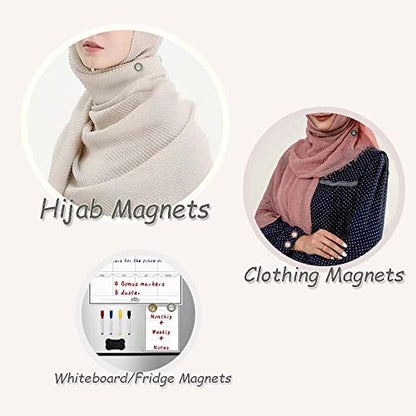 Strong Hijab Magnets - Safety Magnetic Hijab Pins for Clothes & Scarves for Women
