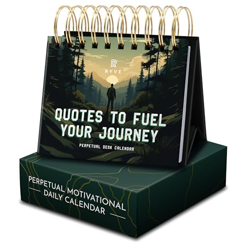 Inspirational Gifts for Men, Motivational Desk Calendar, 366 Daily Quotes - color: Quotes for Men