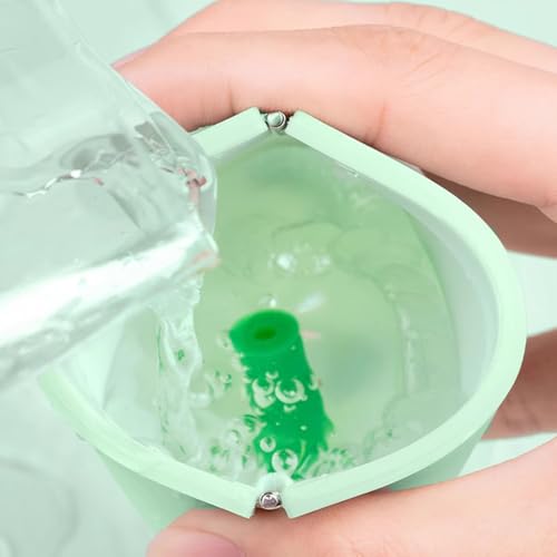 1PC Silicone Retainer Case without Lanyard, Cute Vent Holes Denture Box, Mouth Guard Case Travel Holder for Girls, Women, Men (Green) - color: Green