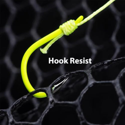 Rubber Coated Replacement Fishing Net Hook Resist Large Deep Fish Net Mesh | Replacement Landing Net Mesh,Rubber Coated Net Bag for Big Catfish Trount Salmon Pike Musky,Fits Freshwater Saltwater - color: 3/4" Mesh, size: L:Fits Hoop 30"x32"(Teardrop)|Net