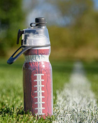O2COOL Mist N Sip 20 oz Misting Reusable Sports Water Bottle Football | Yes - color: Football, style: 1 Pack