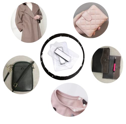 12 Pairs Hidden Sew Magnetic Snap, Invisible Hidden Sew in PVC Hidden Purse Closure Fastener Magnetic Snap Magnet Fastener for Handbag Clothing Clasp DIY Craft Sewing (Magnets 25x10mm) - style: Magnets 25x10mm