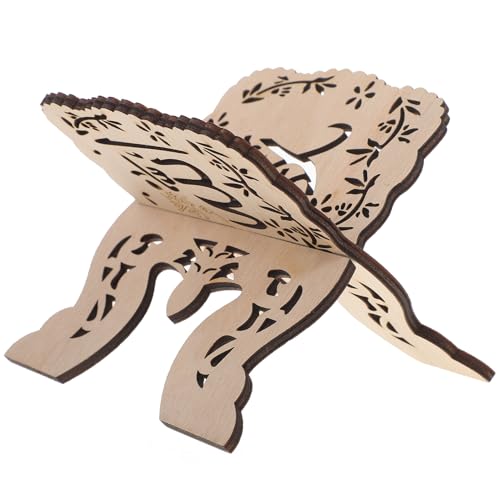 Wooden Bible and Quran Book Stand Decorative Reading Holder Desktop Book Rack for Home Religious Study and Office Use