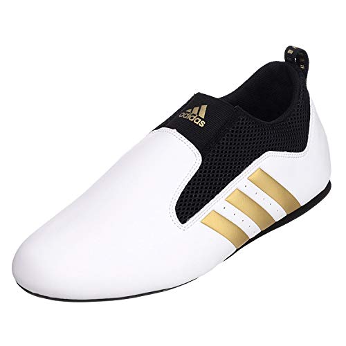 adidas Contestant Pro Ultralight Martial Arts Kung Fu Taekwondo Indoor Mat Training Shoes - White Gold - Size 8 (260mm)