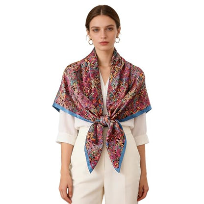 43" Large Square Scarf Fashion Scarves Hair Wrapping Scarfs Night Sleeping Headscarf for Women B07 - color: B078