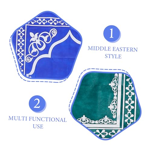 PRETYZOOM Travel Prayer Mat Compact Muslim Prayer Rug Decorative Islamic Patterns