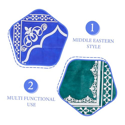 PRETYZOOM Travel Prayer Mat Compact Muslim Prayer Rug Decorative Islamic Patterns