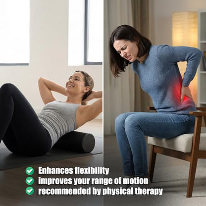 EPP Foam Roller, High Density Firm Deep Tissue Muscle Massager for Back Pain & Sore Muscles, L: 18, W: 6, H: 6