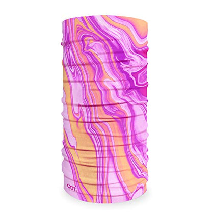 GOT Sports Tube Bandana - Neck Gaiter for Women Men, Face Mask, Neck Wrap, Head Scarf, Curly Hair Sleep Protection - color: Liquid Paint Pink