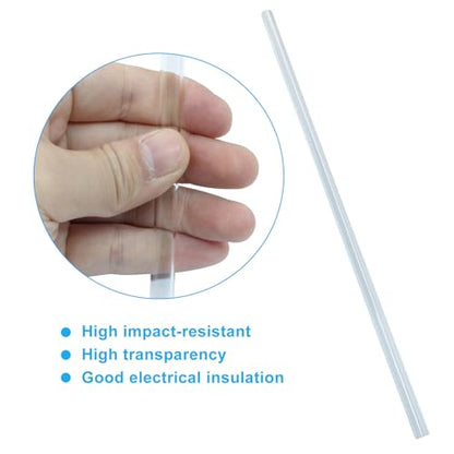 Piutouyar 6 Pcs Round Clear Rigid Tubing Pipe, 0.24 Inch (6 mm) ID x 0.31 Inch (8 mm) OD x 12 Inch (305 mm) Length Rigid Tubing Plastic Polycarbonate Tube - size: 6mmx8mm