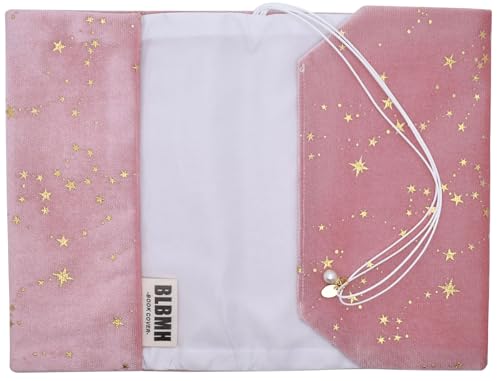 BLBMH 5x8 Book Cover | Handmade Non-Stretch Fabric Sleeve with Bookmark | for Paperback Bible Journal | Privacy Reading Gift for Women - Velvet Pink - color: Velvet Pink