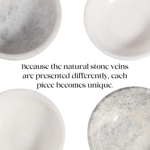Koville Natural Marble Incense Holder, Incense Holder for Sticks with 9 Holes, Handmade Incense Burner Ash Catcher for Meditation Yoga SPA, Balsam Fir/Palo Santo/Sage/Cone (Grigio Fantasy) - color: D=130-grigio Fantasy