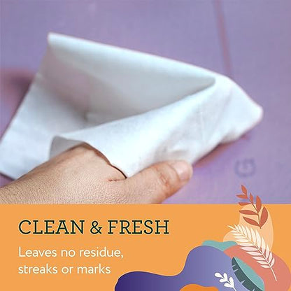IMPRESA Yoga Mat Cleaner Wipes - Heavy Duty Cleaning for Exercise Equipment - Wipes for Yoga Mats - Lavender Essential Oil Freshening - 150 Count, 9 x 9 in, Lavender