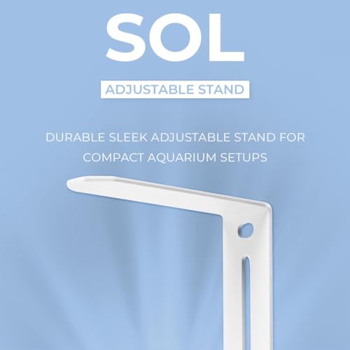 SOL Adjustable Light Stand - Nano Light Riser for Small Planted Tanks, Heavy Duty Aquarium Light Fixture - White - color: White, size: Adjustable Stand