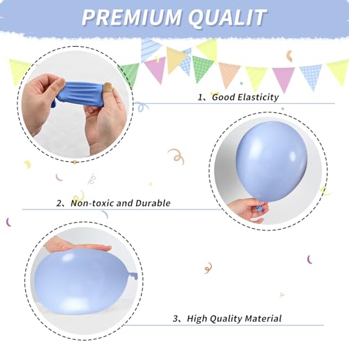 Royal Blue and Gold Balloons, Blue and White Gold Balloons, Macaron Navy Golden Confetti Latex Balloon Graduation Balloon for Birthday Wedding Baby Shower Graduations Party Anniversary Engagement - color: Navy Blue Gold White