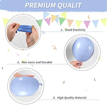 Royal Blue and Gold Balloons, Blue and White Gold Balloons, Macaron Navy Golden Confetti Latex Balloon Graduation Balloon for Birthday Wedding Baby Shower Graduations Party Anniversary Engagement - color: Navy Blue Gold White