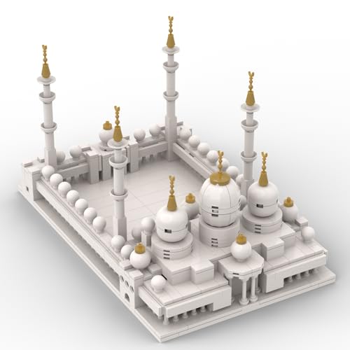 sterope Abu Dhabi Mosque Sheikh Zayed Grand Mosque Building Blocks, Assembly Toy, World Landmark Model, Muslim Architecture Plastic Set Eid al Fitr Gift