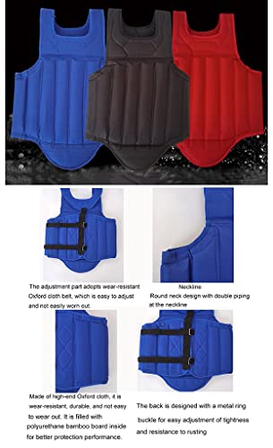 Sparring Gear Set Double Layer Thickening Sparring Gear Set,Martial Arts Protector Equipments,Sanda Kickboxing Kit 6 Pcs Set - color: Black, size: Large