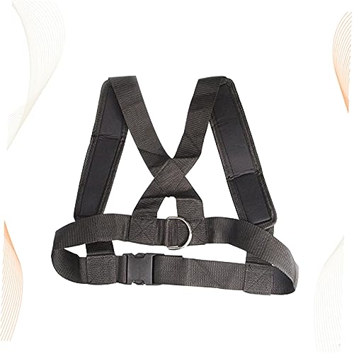 Mikikit Adjustable Resistance Training Harness with Heavy Duty Hooks for Sled and Tire Workouts Durable Fitness Tool for Speed and Endurance Training Black