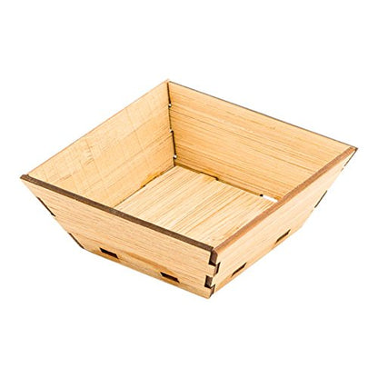 Restaurantware 1.5 Ounce Appetizer Cups 100 Square Mini Dessert Cups - Durable Disposable Bamboo Tasting Bowls Sustainable For Snacks And Samples - color: Brown, size: 1.5 oz