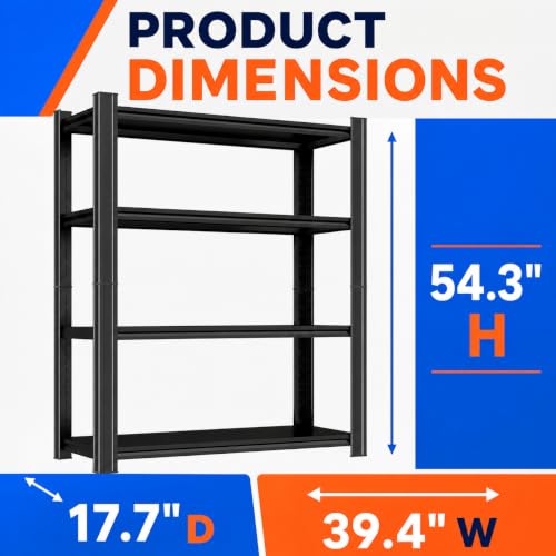 Fish Tank Stand, Convertible 2-in-1 Aquarium Terrarium Stand with Storage, Heavy Duty Metal Utility Rack for 40-50 Gallon Tanks, Adjustable Steel Shelves, Black 4-Tier, 54.3"H×39.4"W×17.7"D - size: 4-Tier, 54.3"H×39.4"W×17.7"D