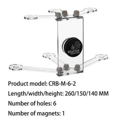 Marine Sources Fish Tank Aquarium Supplies Acrylic Magnetic Coral Frag Rack - for 15mm Glass Thickness (CRB-M-6-2) - size: CRB-M-6-2