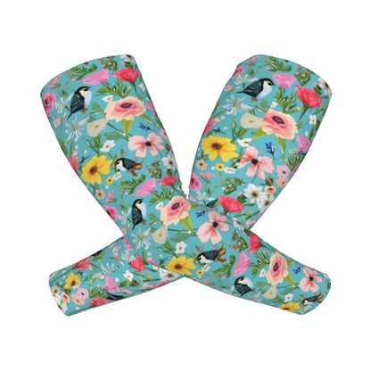 Arm Sleeves Outdoor Garden Sports Cooling Sun Sleeve for Women Men Farm - color: Bird