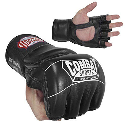 Combat Sports Pro Style Grappling MMA Gloves - color: Black, size: Standard