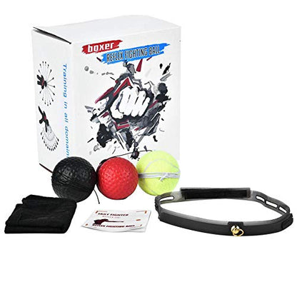 Professional Boxing Reflex Ball for Speed Training & Hand-Eye Coordination - Adjustable Punching Ball for Home Gym, All Skill Levels