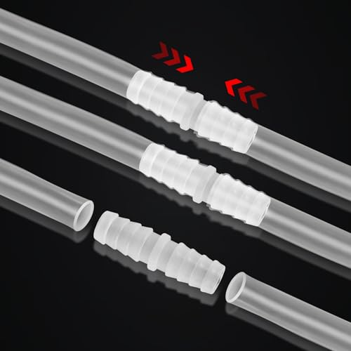 5-Pack 3/8" Barbed Fitting, Universal | Plastic Barbed fitting; for air, water, fuel lines; fits aquarium, water pump, irrigation systems - size: 3/8