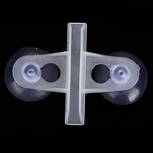 Aquarium Separation Clip Fish Tank Divider 40PCS PVC Suction Cup Support Board for Breeding Fish Preventing Fighting White Black 6.5x5.3cm (White) - color: White