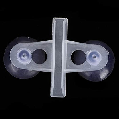 Aquarium Separation Clip Fish Tank Divider 40PCS PVC Suction Cup Support Board for Breeding Fish Preventing Fighting White Black 6.5x5.3cm (White) - color: White