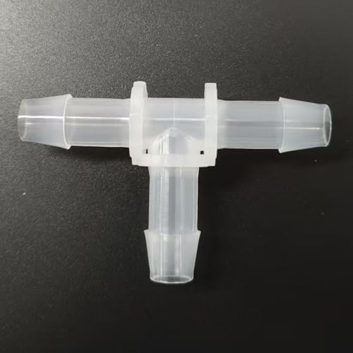 3 Way Tee Connector Equal Barbed T-Fitting 3 Way Hose Barb Adapter for Laboratory Biochemical Analytical Instruments Food Machinery Aquarium Equipment 100pc/pk (9.6mm 3/8'' Cir) - size: 9.6mm 3/8'' Cir