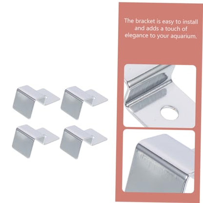 BESPORTBLE 4pcs Heavy Duty Stainless Steel Aquarium Lid Holder Bracket for Glass Tanks Sturdy Support for Fish Tank Covers and Accessories
