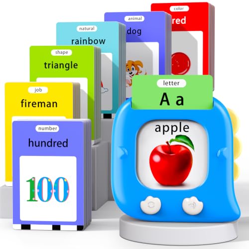 Kidzdo Talking Flash Cards with 560 Sight Words, Xmas Birthday Gifts for 3 4 5 6 Years Old, Language Learning Toys, Blue - color: Blue, size: 560 Words(abc, numbers 0-100,Phrases)