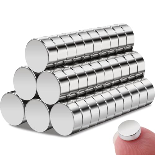 MIN CI Small Rare Earth Neodymium Magnets - 60 Pcs Mini 6 x 2 mm Round Magnets for Refrigerator, Crafts, Whiteboard - size: 6mm x 2mm 60 Pack